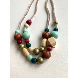 The Jones Market Fancy Velvet Beaded Teething Necklace Holiday Date Night